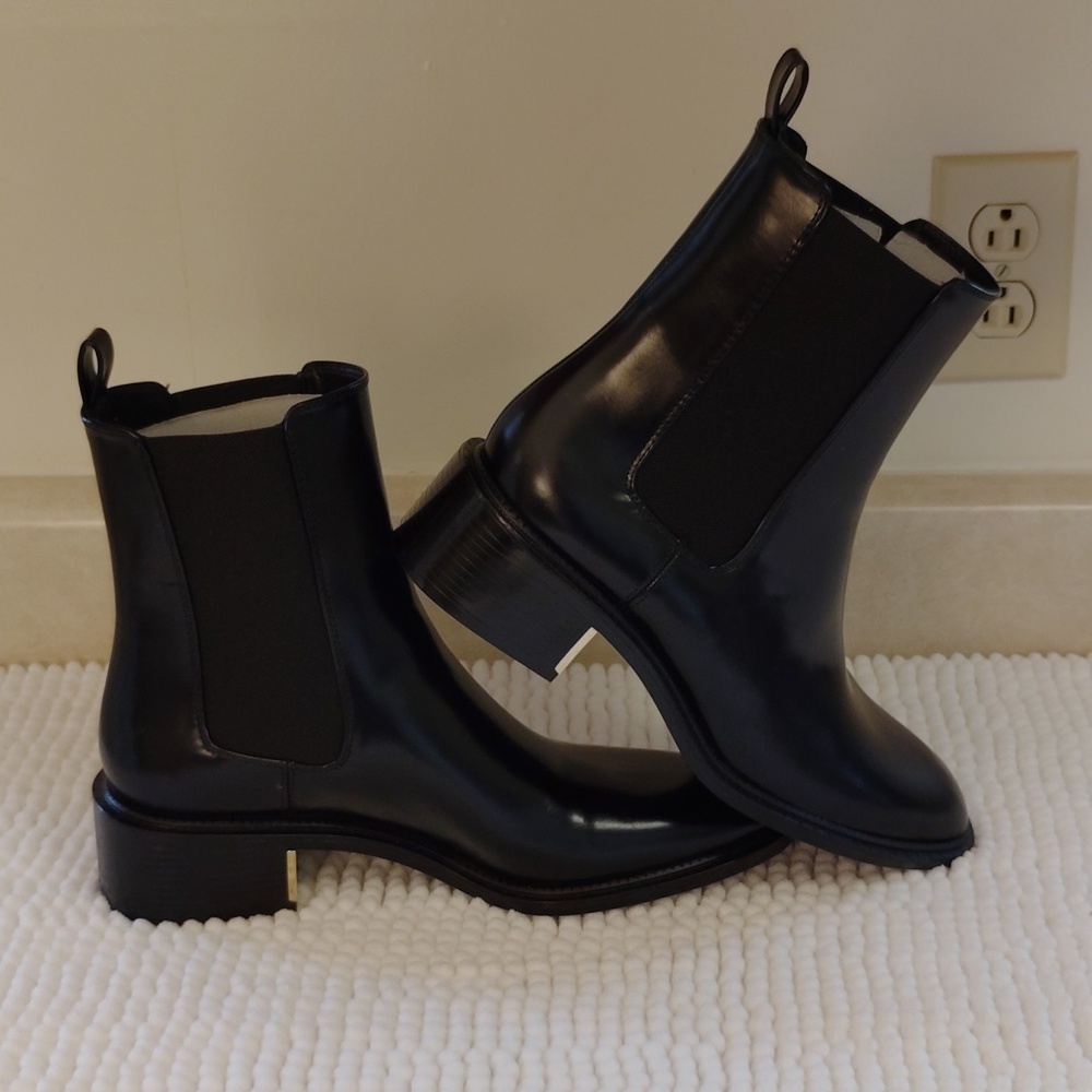 Zara Metal Trim Block Heel Women's Boots - Picture 5 of 10